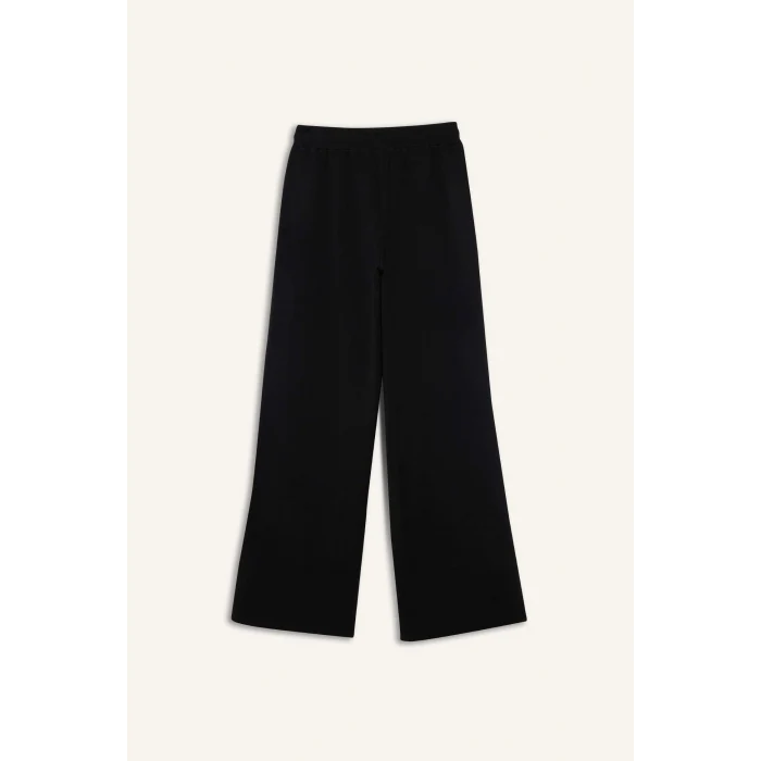 Defacto D7128AXBK81 Siyah Wide Leg Geniş Paça Standart Boy Modal Sporcu Pantolon