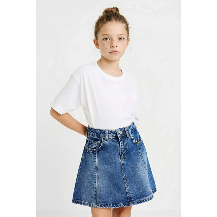 Defacto G6892A8NM34 Mavi Jean Etek Kız Çocuk