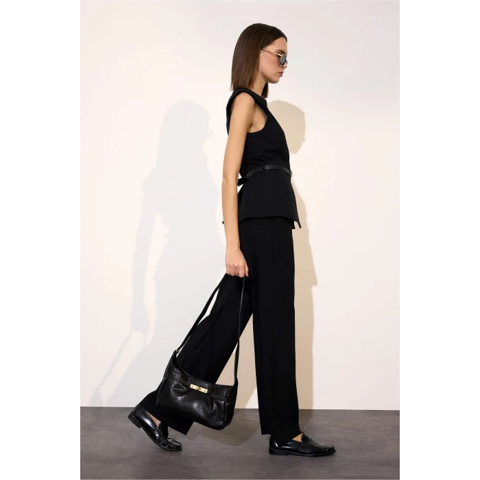 Defacto E7238AXBK81 Siyah Straight Fit Palazzo Pantolon