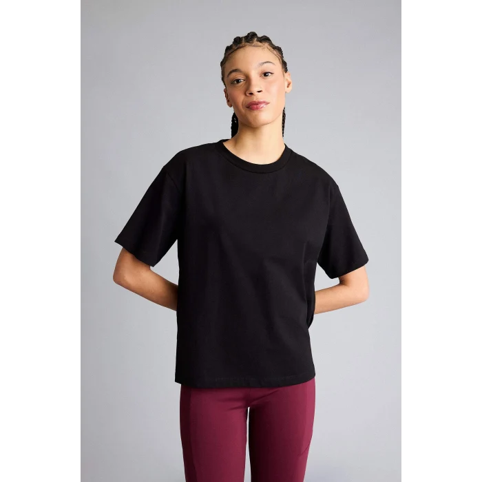 Defacto F8106AXBK81 Siyah Comfort Fıt Sporcu Tişört