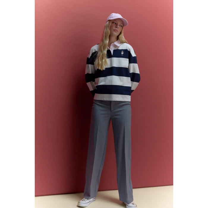 Defacto F6214AXGR394 Gri Straıght Fıt Fleto Cepli Normal Bel Standart Boy Pantolon