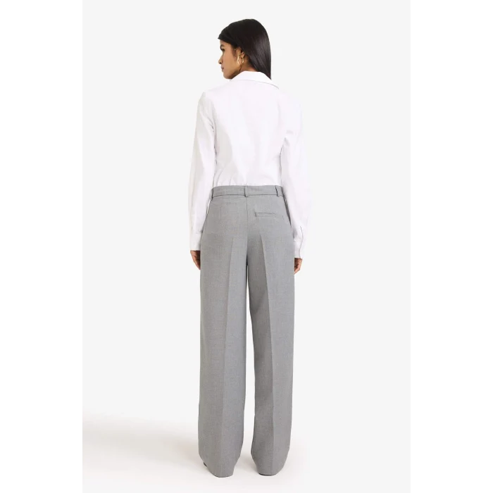 Defacto F6214AXGR394 Gri Straıght Fıt Fleto Cepli Normal Bel Standart Boy Pantolon