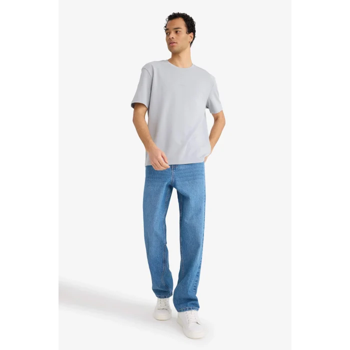 Defacto F8093AXGR130 Gri REGULAR FIT Baskılı Tişört