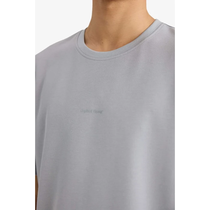 Defacto F8093AXGR130 Gri REGULAR FIT Baskılı Tişört