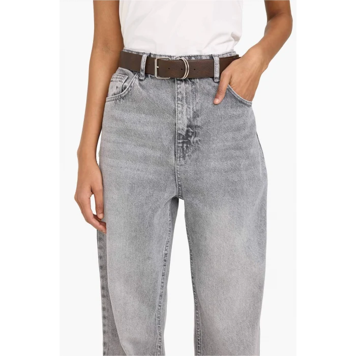 Defacto F5522AXNM55 Gri %100 Pamuk 90s Wıde Leg Jean Pantolon