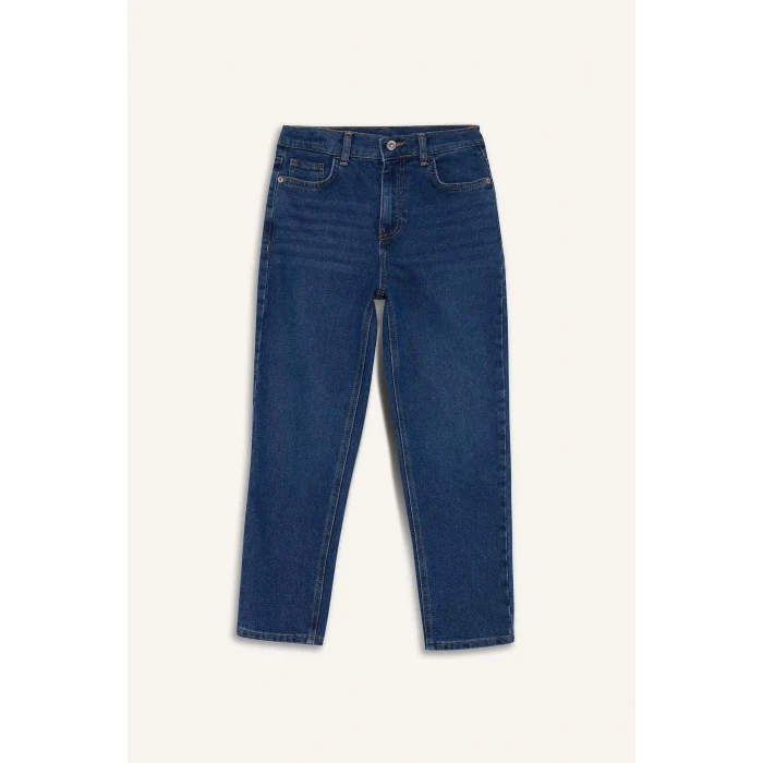 Defacto F8430A8NM34 Mavi Straight Fit Düz Paça Jean Pantolon Erkek Çocuk