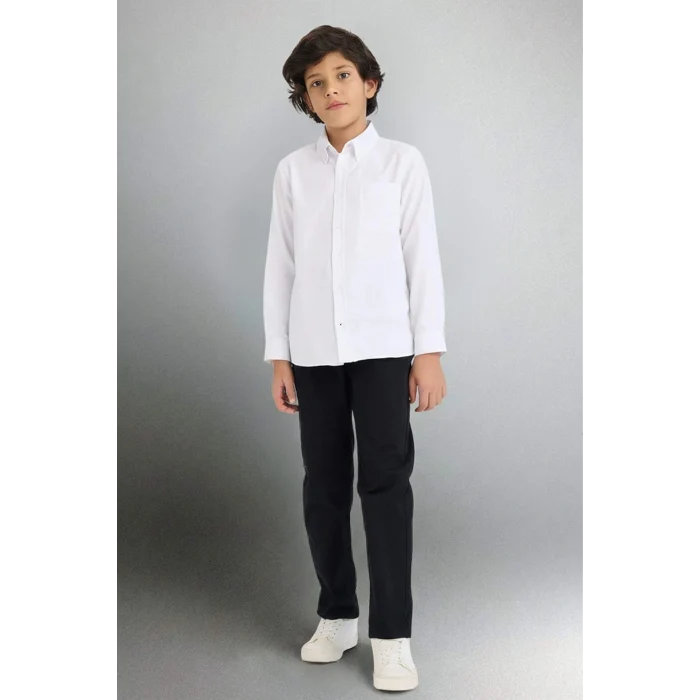 Defacto X4224A6BK81 Siyah Düz Paça Basic Düz Gabardin Pantolon Erkek Çocuk