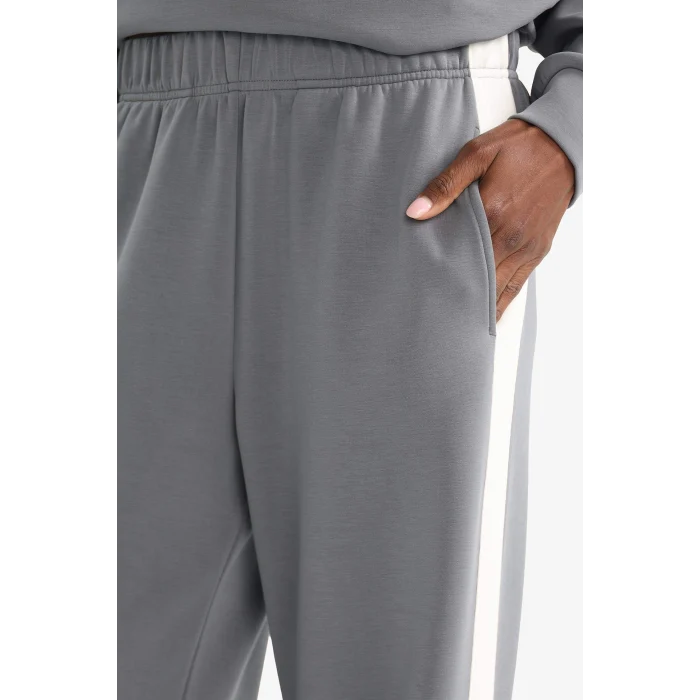 Defacto F8360AXGR463 Gri Wıde Leg Cepli Modal Eşofman Altı