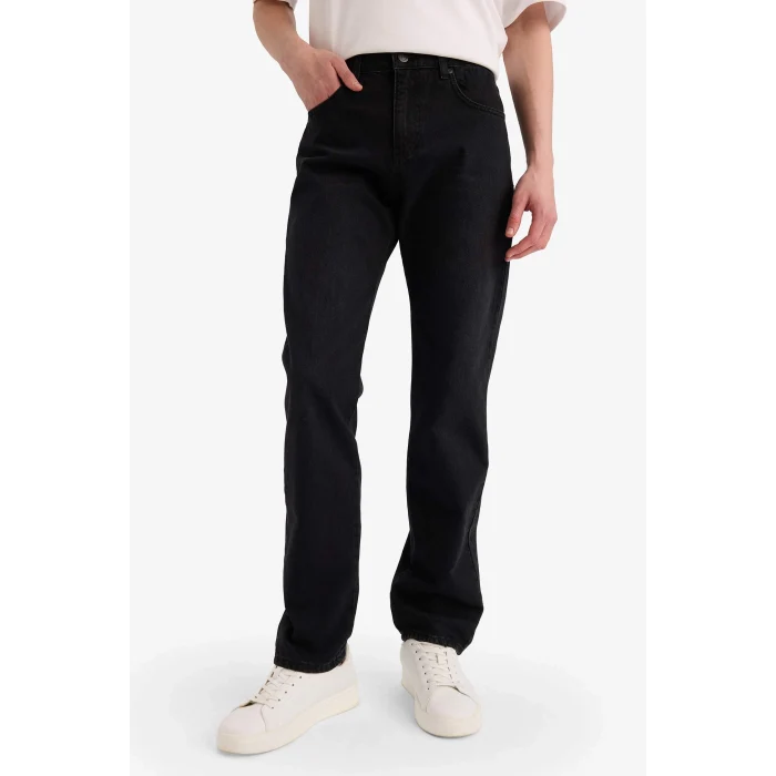 Defacto G1290AXNM40 Siyah Straight Fit Jean Pantolon