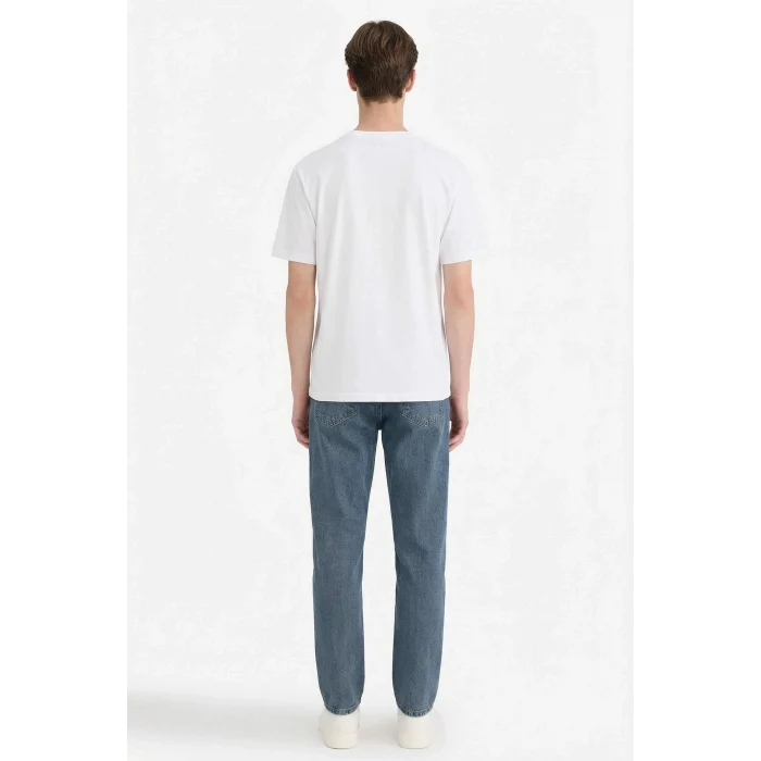 Defacto G1300AXNM84 İndigo Slim Tapered Fit Jean Pantolon