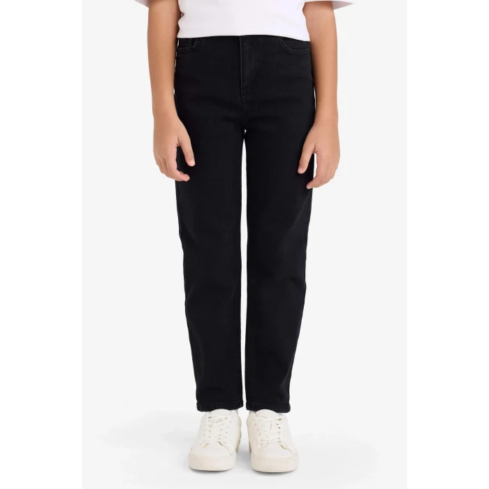 Defacto B5445A8NM40 Siyah Straight Fit Standart Paça Basic Düz Jean Pantolon Erkek Çocuk