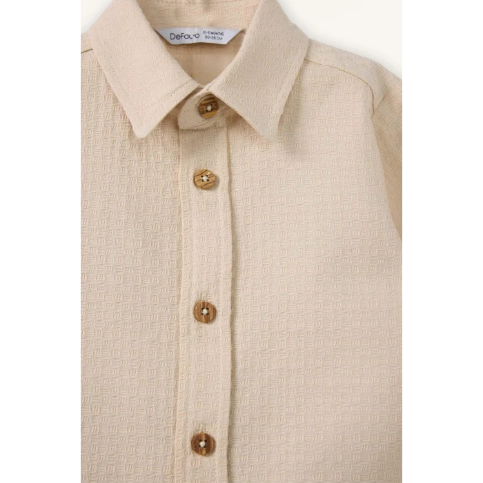 Defacto G7135A5BG286 Bej Müslin 2li Takım Gömlek Pantolon Erkek Bebek