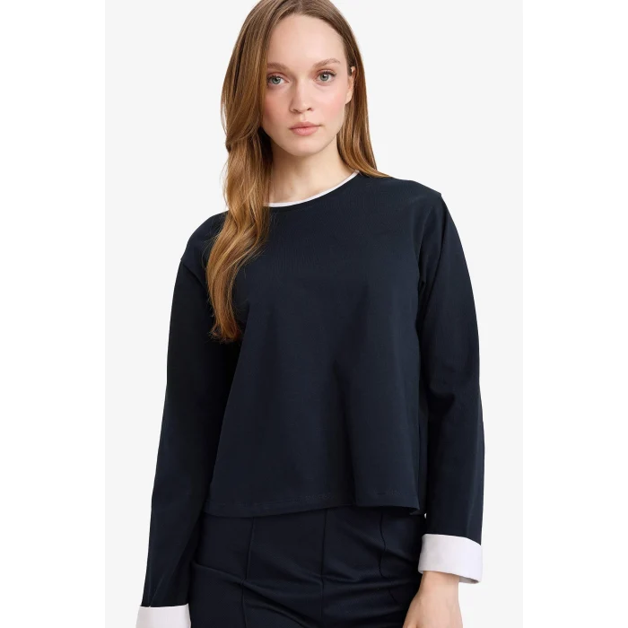 Defacto G8576AXNV245 Lacivert Loose Fit Tunik