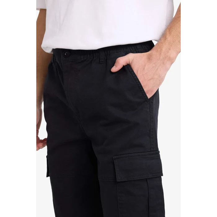 Defacto C9163AXBK81 Siyah Regular Jogger Kargo Cepli Gabardin Pantolon