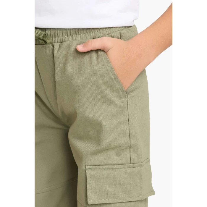 Defacto G6424A8KH202 Haki Kargo Jogger Gabardin Pantolon Erkek Çocuk