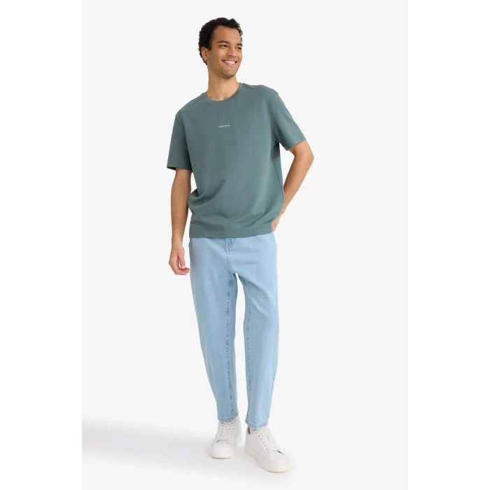 Defacto F8093AXGN829 Yeşil REGULAR FIT Baskılı Tişört