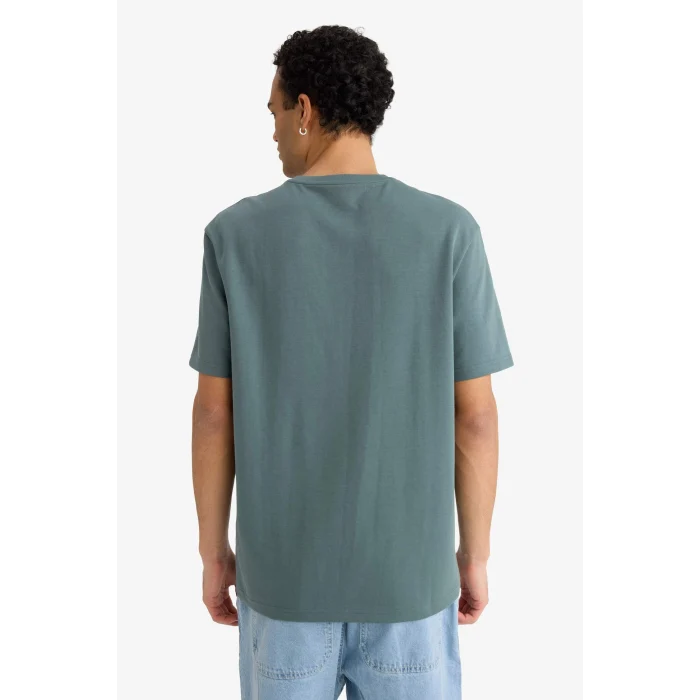 Defacto F8093AXGN829 Yeşil REGULAR FIT Baskılı Tişört