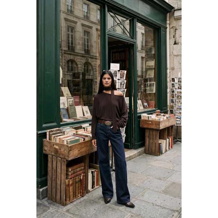 Defacto D5123AXNM82 Mavi Straight Wide Fit Yüksek Bel Geniş Bol Paça Uzun Jean Pantolon