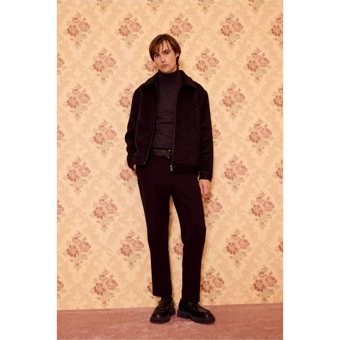 Defacto B8577AXBK27 Siyah Tailored Fit Düz Paça Pantolon