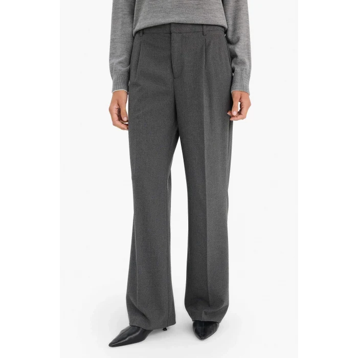 Defacto E7238AXGR394 Gri Straight Fit Palazzo Pantolon