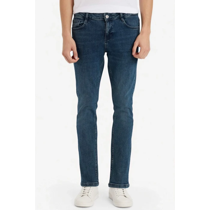 Defacto F9777AXNM34 Mavi Pedro Slim Fit Jean Pantolon