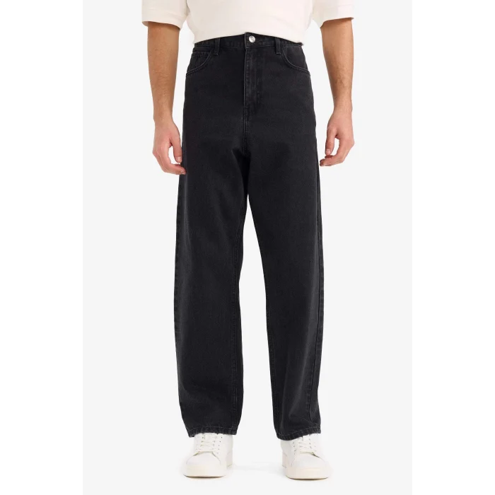 Defacto F2985AXNM40 Siyah Baggy Fıt Jean Pantolon