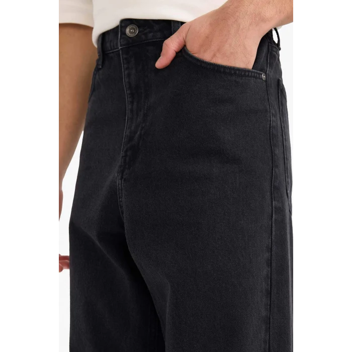 Defacto F2985AXNM40 Siyah Baggy Fıt Jean Pantolon
