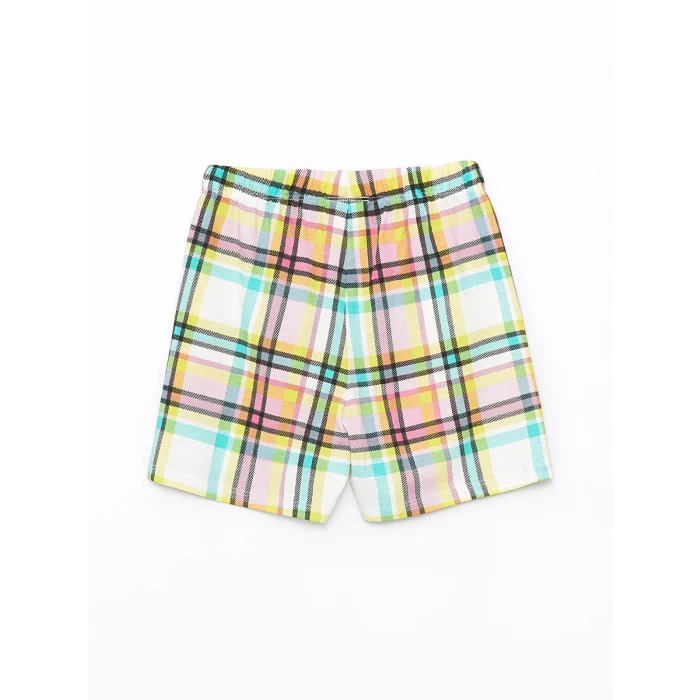 LCW Kids Siyah Bisiklet Yaka Baskılı Kısa Kollu Kız Çocuk Şortlu Pijama Takımı