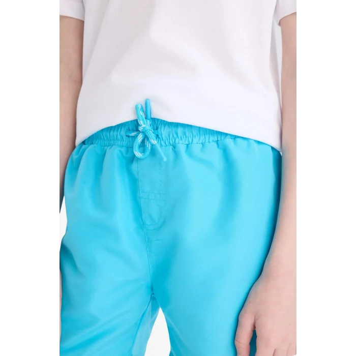 Defacto B7494A8TR231 Turkuaz Basic Düz Deniz Şortu Erkek Çocuk