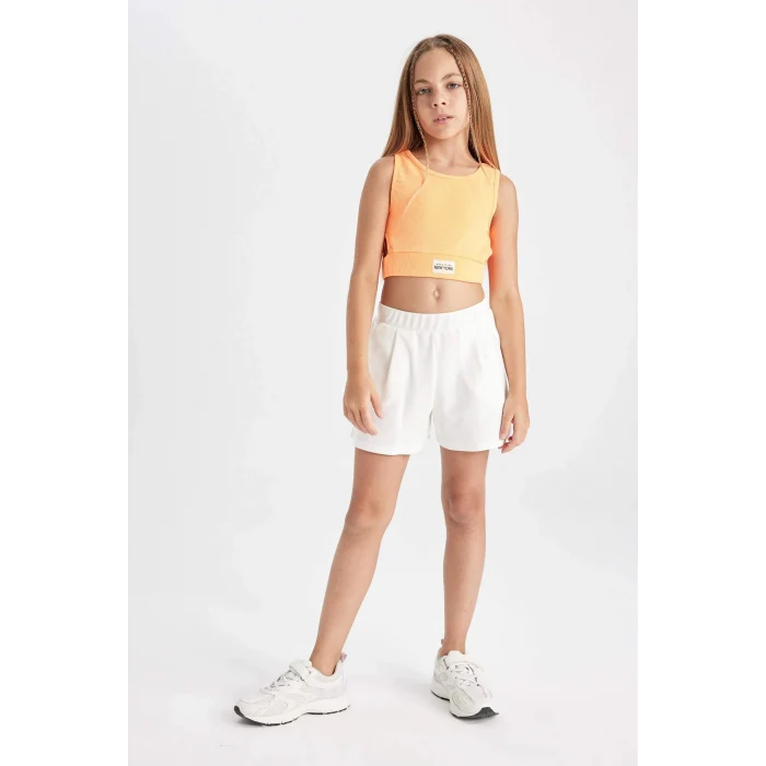 Defacto C9643A8OG463 Turuncu Bisiklet Yaka Atlet Kız Çocuk