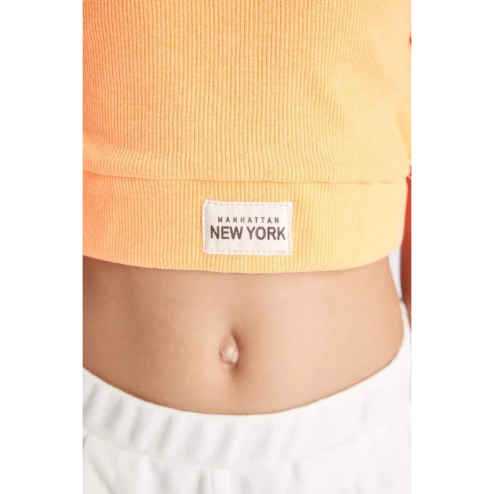 Defacto C9643A8OG463 Turuncu Bisiklet Yaka Atlet Kız Çocuk