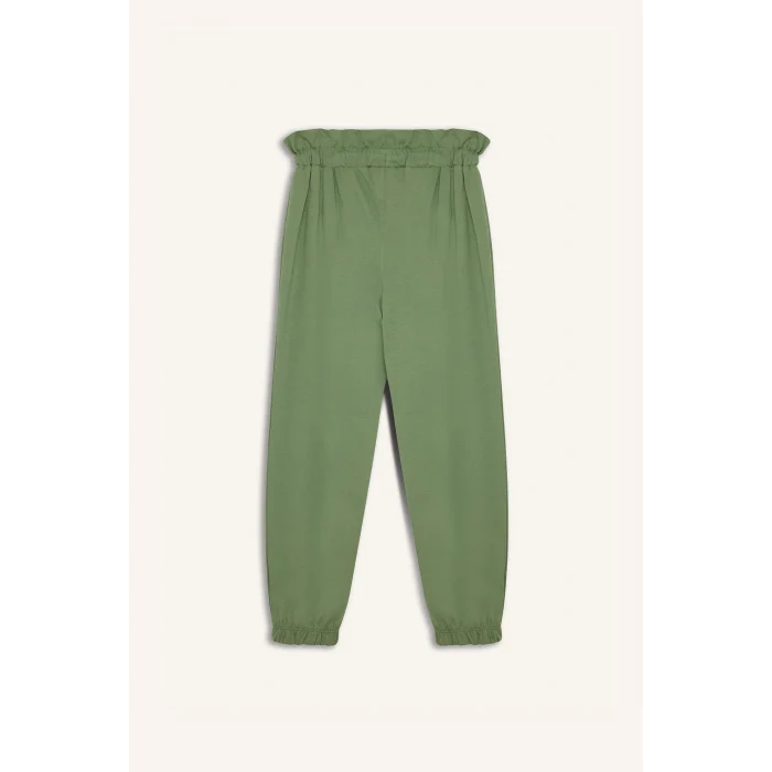 Defacto Z8779A6GN425 Yeşil Beli Lastikli Cepli Jogger Eşofman Altı Kız Çocuk