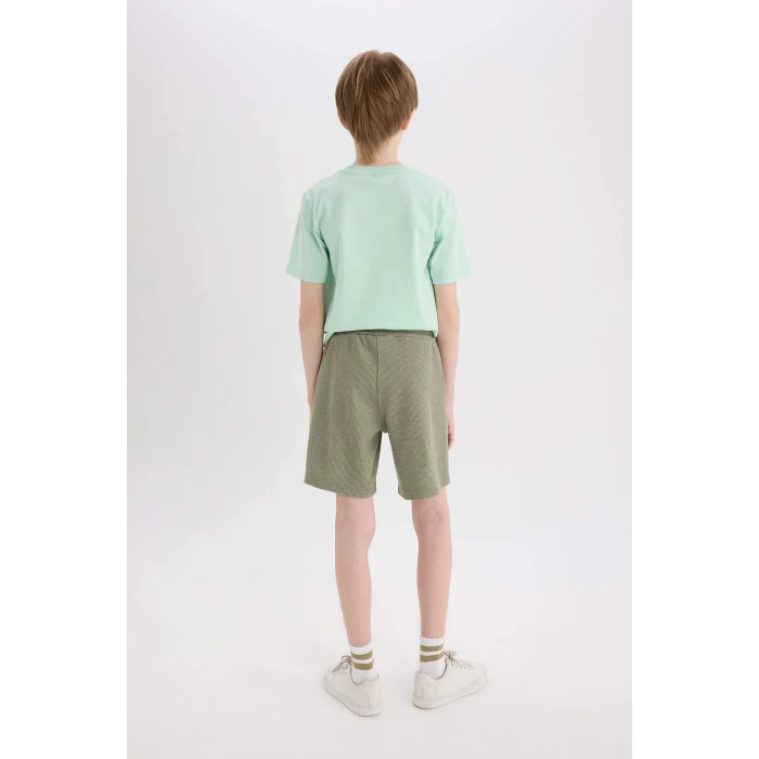 Defacto E6891A8KH447 Haki Waffle Şort Erkek Çocuk