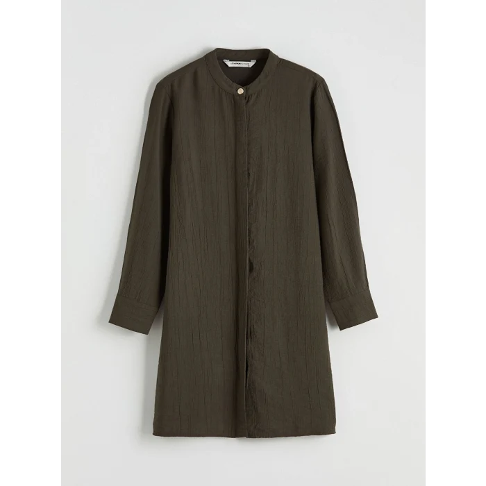 LCW Grace Haki Hakim Yaka Dokulu Kadın Gömlek Tunik