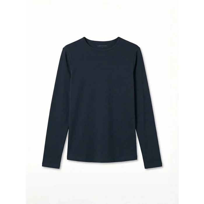 LCWAIKIKI Basic Lacivert Bisiklet Yaka Kadın Body