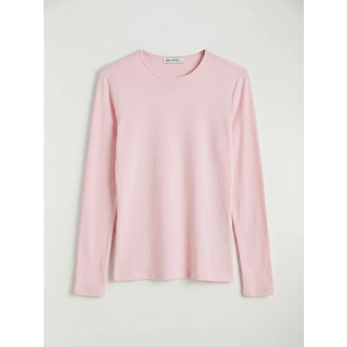 LCWAIKIKI Basic Pembe Bisiklet Yaka Kadın Body