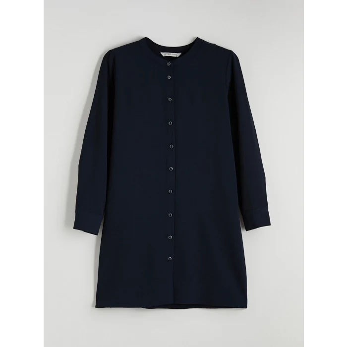 LCW Grace Lacivert Hakim Yaka Kadın Gömlek Tunik