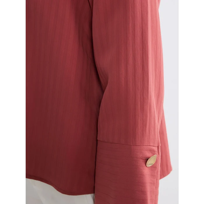 LCWAIKIKI Classic Mercan Dokulu Kadın Gömlek