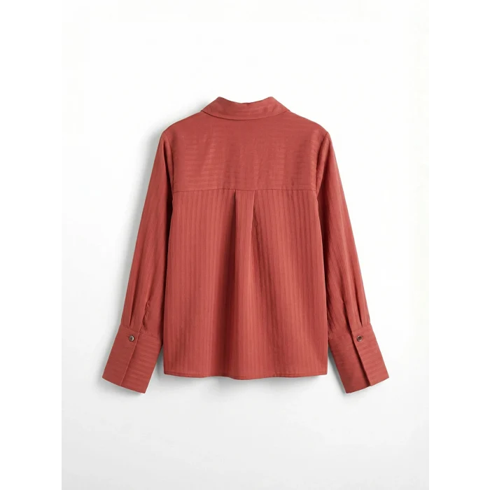 LCWAIKIKI Classic Mercan Dokulu Kadın Gömlek