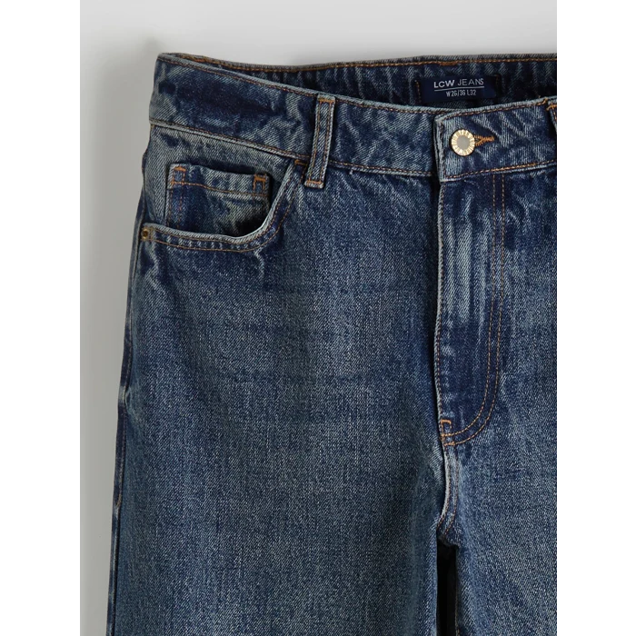 LCW Jeans İndigo Baggy Fit Kadın Jean Pantolon