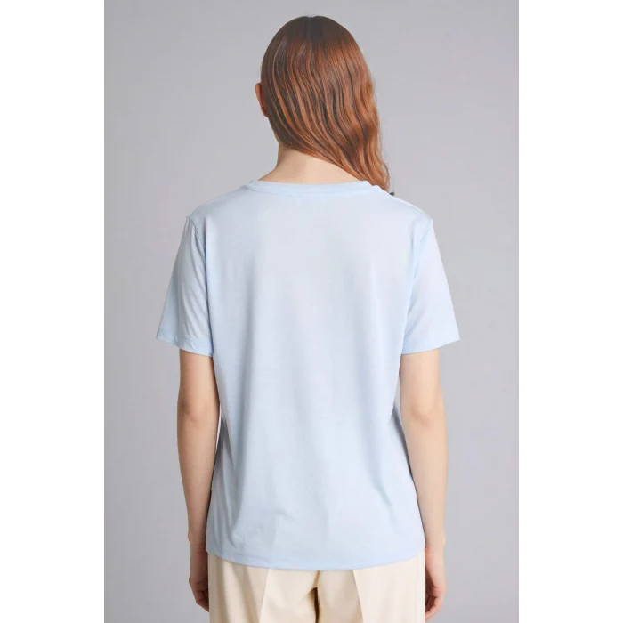 Defacto G2883AXBE177 Mavi Regular Fıt Bisiklet Yaka Baskılı Kısa Kollu Tişört