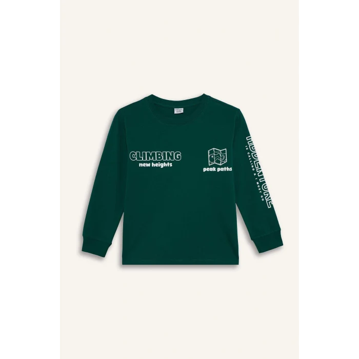 Defacto G9972A8GN651 Yeşil Regular Fıt 2li Pijama Takımı Erkek Çocuk