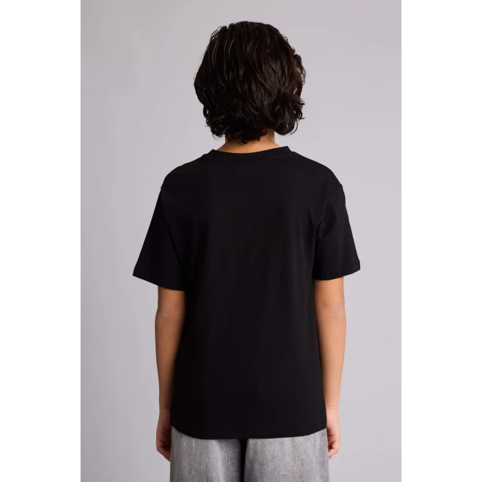 Defacto G7466A8BK81 Siyah Baskılı Tişört Erkek Çocuk
