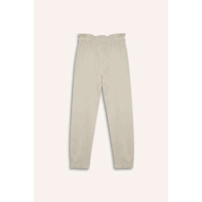 Defacto Z8779A6BG779 Bej Beli Lastikli Cepli Jogger Eşofman Altı Kız Çocuk