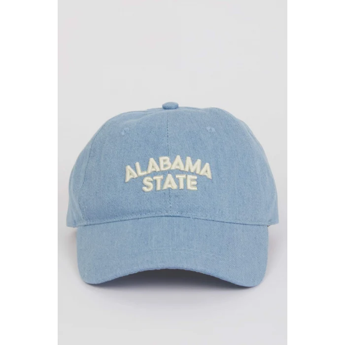 Defacto B7194AXBE18 Mavi Kadın Nakış Jean Cap Şapka