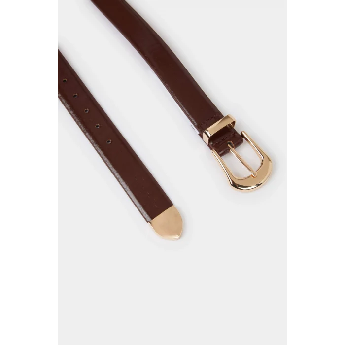 Defacto E7902AXBR2 Bordo Kadın Suni Deri Günlük Kemer