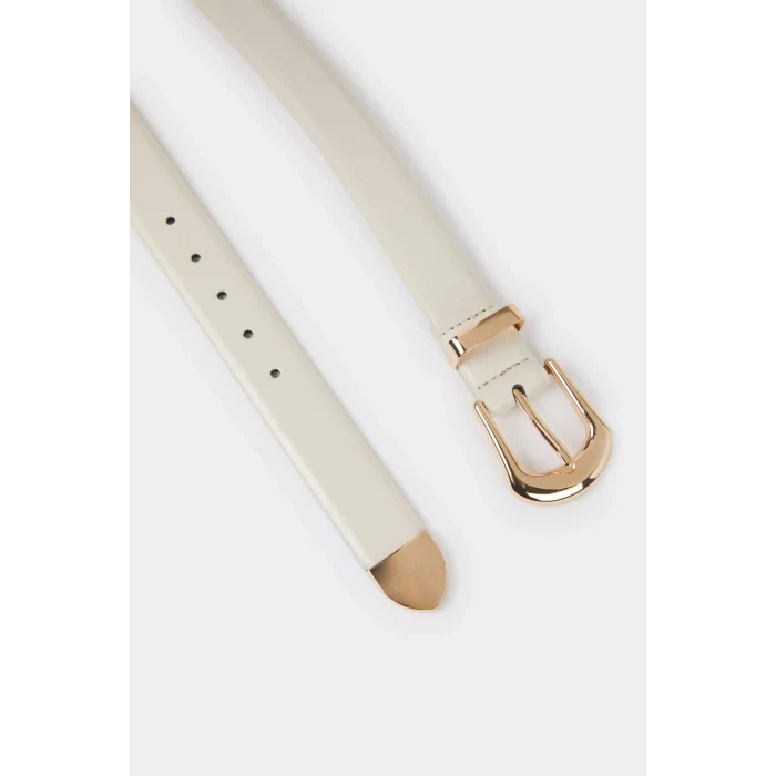 Defacto E7902AXBG28 Bej Kadın Suni Deri Günlük Kemer