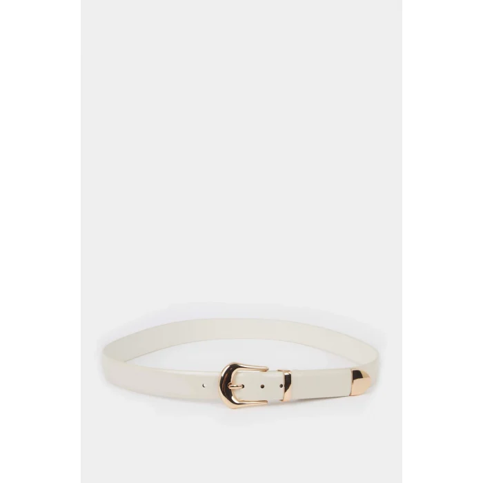 Defacto E7902AXBG28 Bej Kadın Suni Deri Günlük Kemer