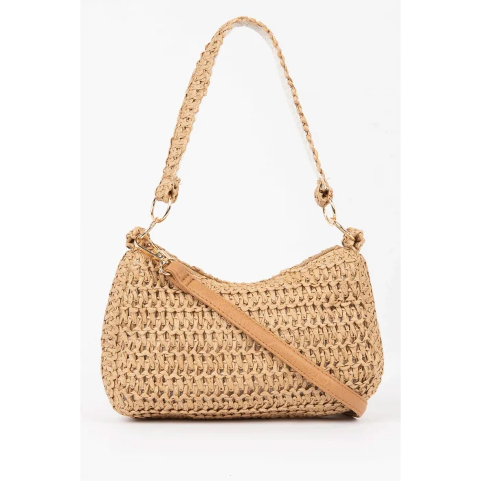 Defacto B9034AXBG311 Bej Kadın Hasır El Çantası