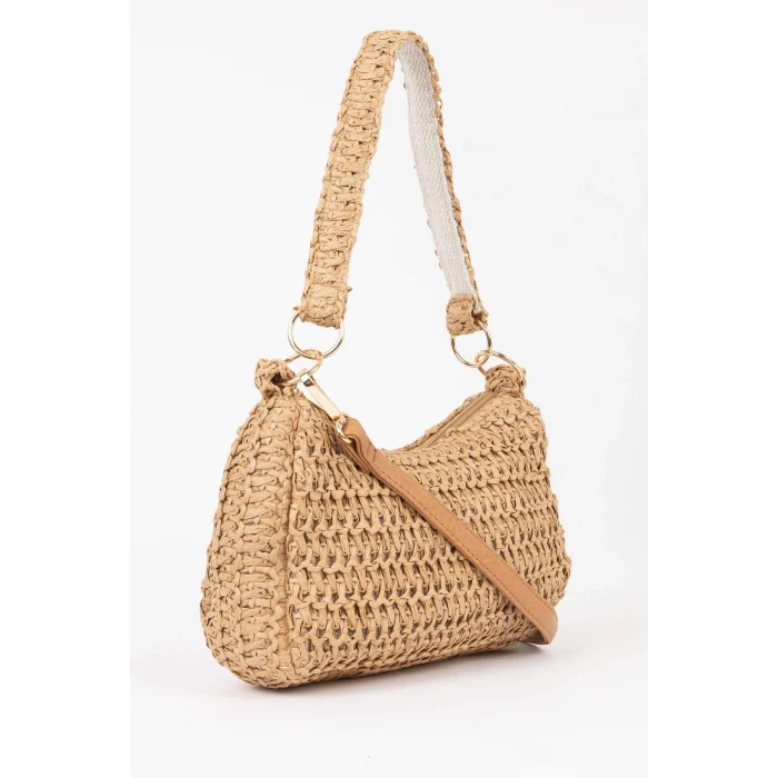 Defacto B9034AXBG311 Bej Kadın Hasır El Çantası